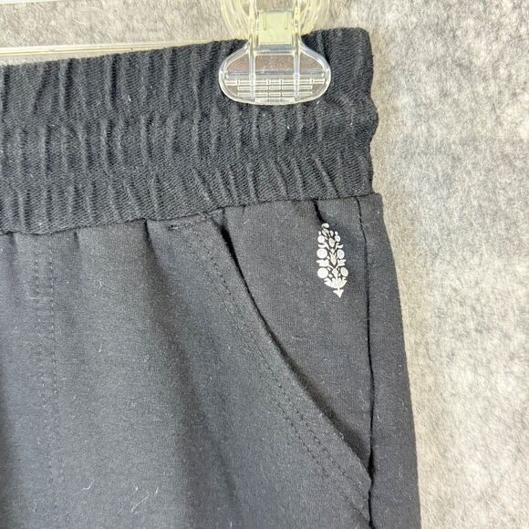 Free People FP Movement Womens Sm Sunny Skinny Sweatpants Black Drawstring Pockt - Picture 2 of 12